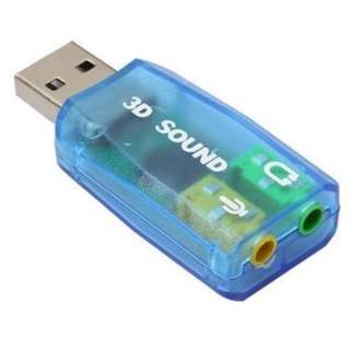 Audio Adapter 3D Sound card 5.1 USB To 3.5mm mic headphone Jack Stereo Headset