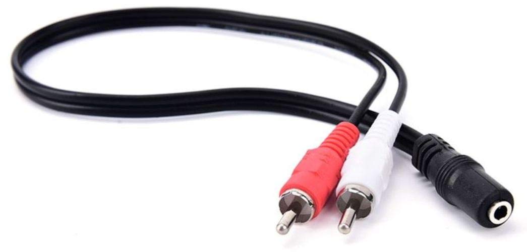 Nirvig - 3.5mm Y Adapter Audio Cable Stereo Female Mini Jack to 2 RCA Male Adapter